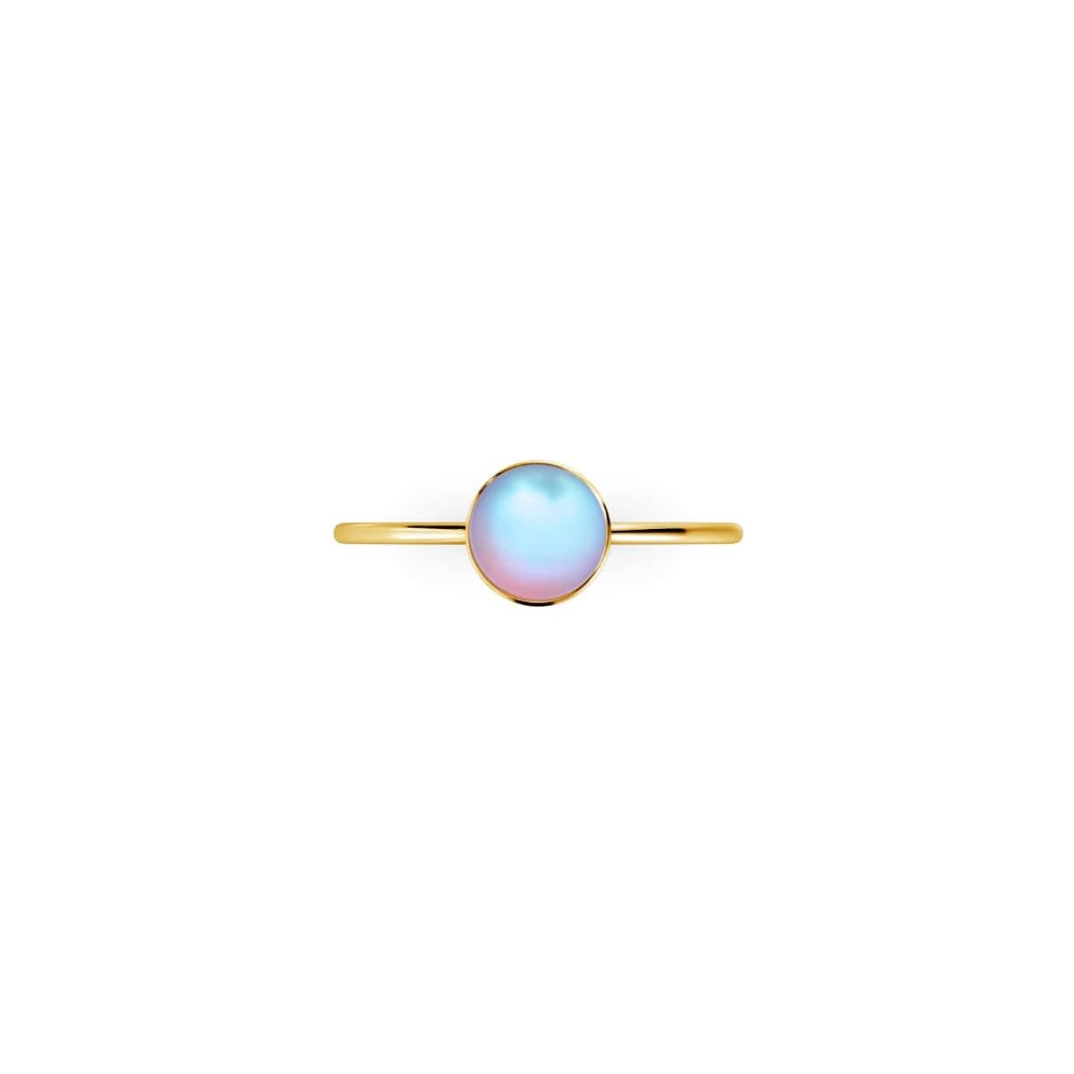 Regenbogenweiß | Gold Vermeil | Meerjungfrau-Glasring